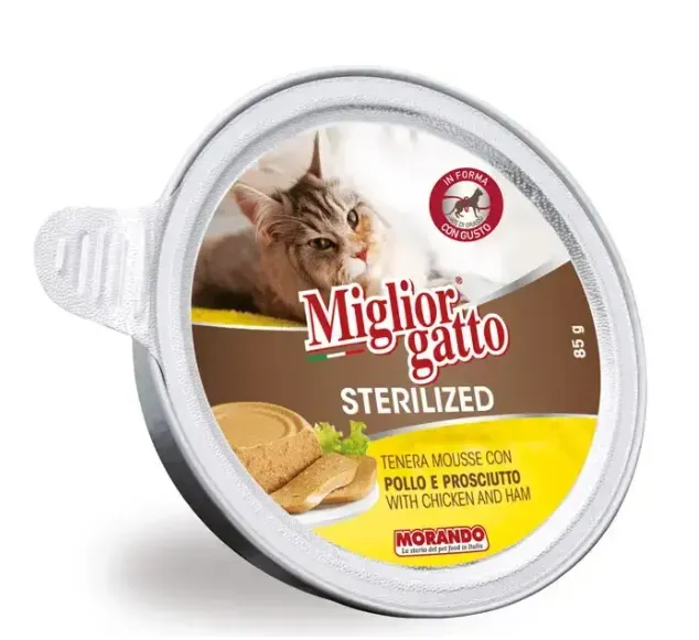 Miglior Gatto Sterilized Мусс с курицей и ветчиной