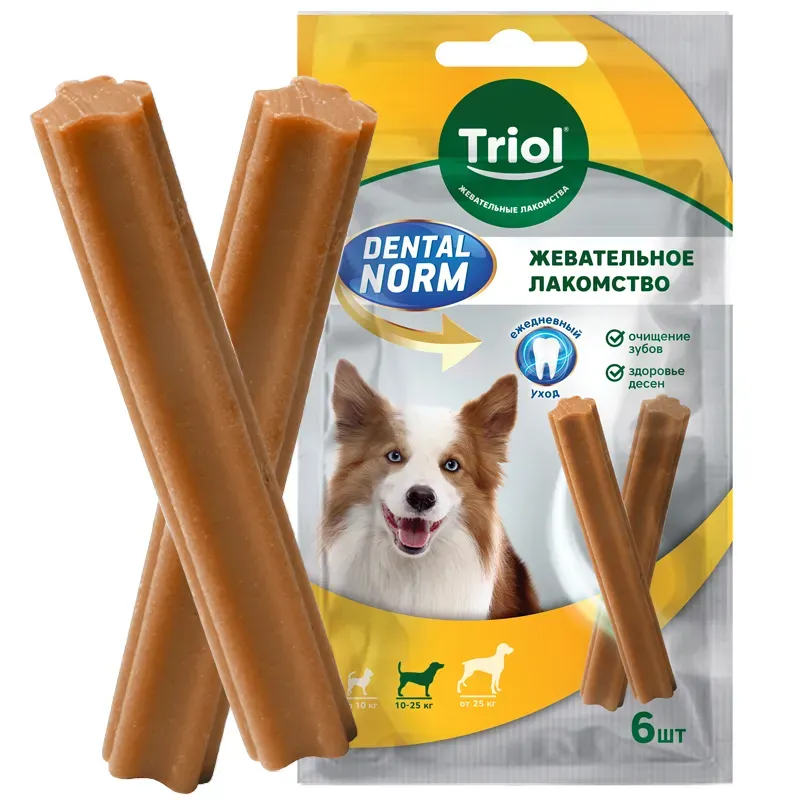 Triol DENTAL NORM Палочки жевательные для средних пород