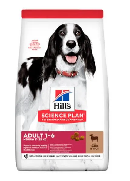 Корм Hill's Science Plan для собак средних пород для поддержания иммунитета (ягненок, рис)