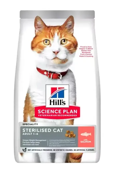 Корм Hill's Science Plan для взрослых стерилизованных кошек (Лосось)