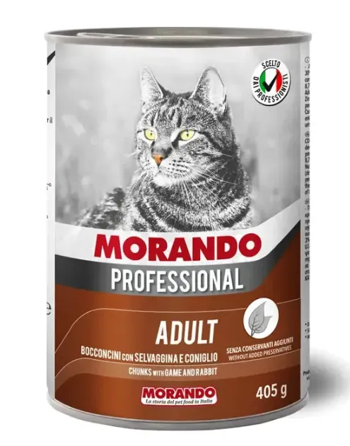 Morando Professional Кусочки в соусе (Дичь и кролик), 405 г