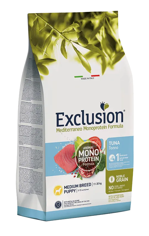 Exclusion Monoprotein Noble Grain Puppy Medium (Тунец)