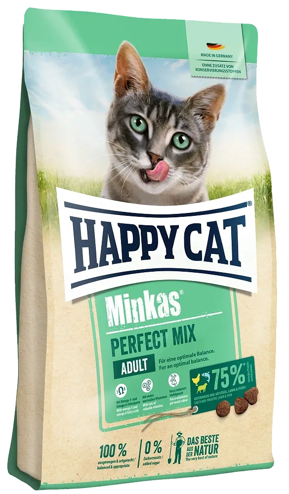 Happy Cat Minkas Perfect Mix (Птица, ягненок, рыба), 1,5 кг