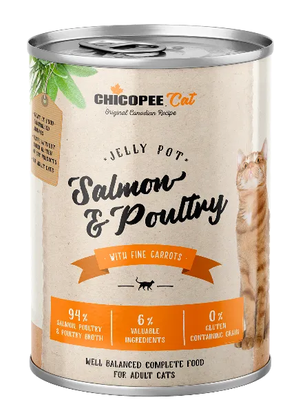 Chicopee Adult Cat (Желе с лососем и домашней птицей)