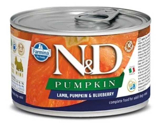 Консервы Farmina N&D Pumpkin Dog Adult Mini (Ягненок, тыква, черника)