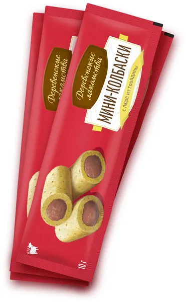 Мини-колбаски с пюре из говядины для кошек