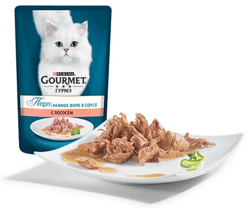 Gourmet Перл Нежное филе в соусе с лососем, 75 г