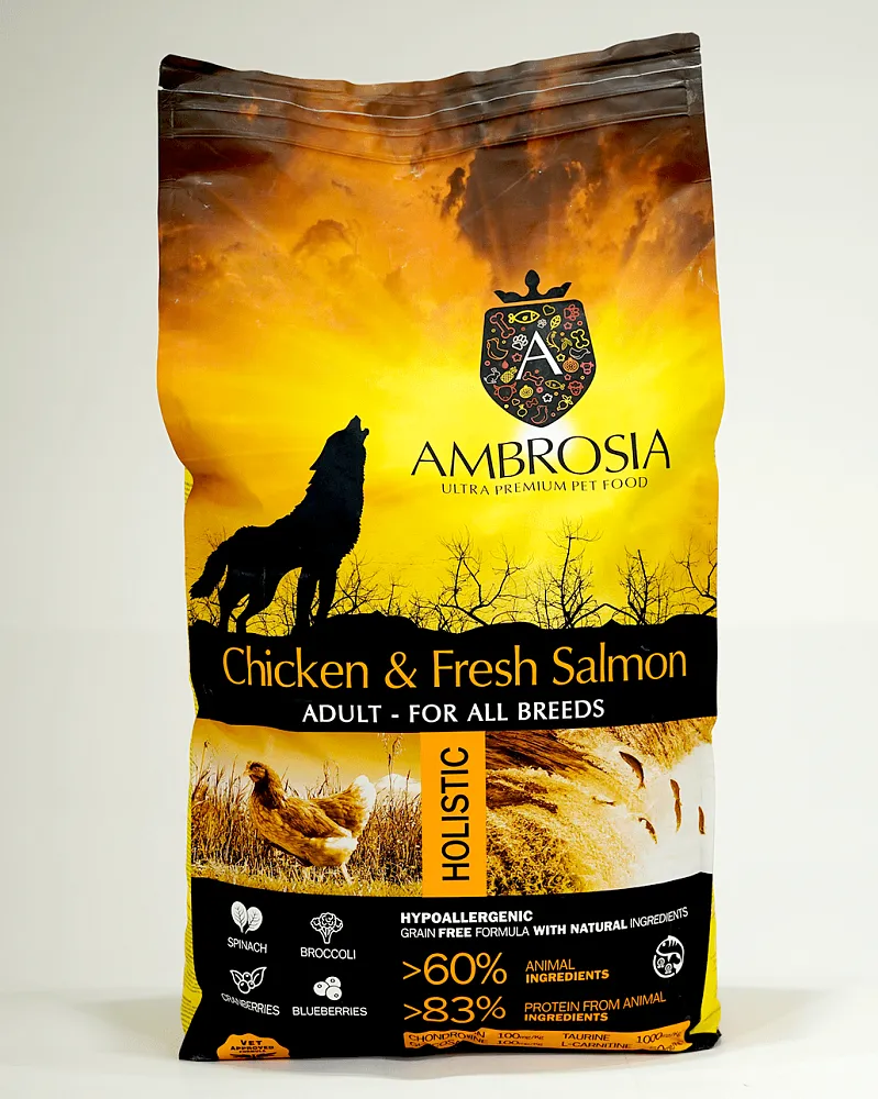 AMBROSIA Adult All Breeds (Курица, лосось)