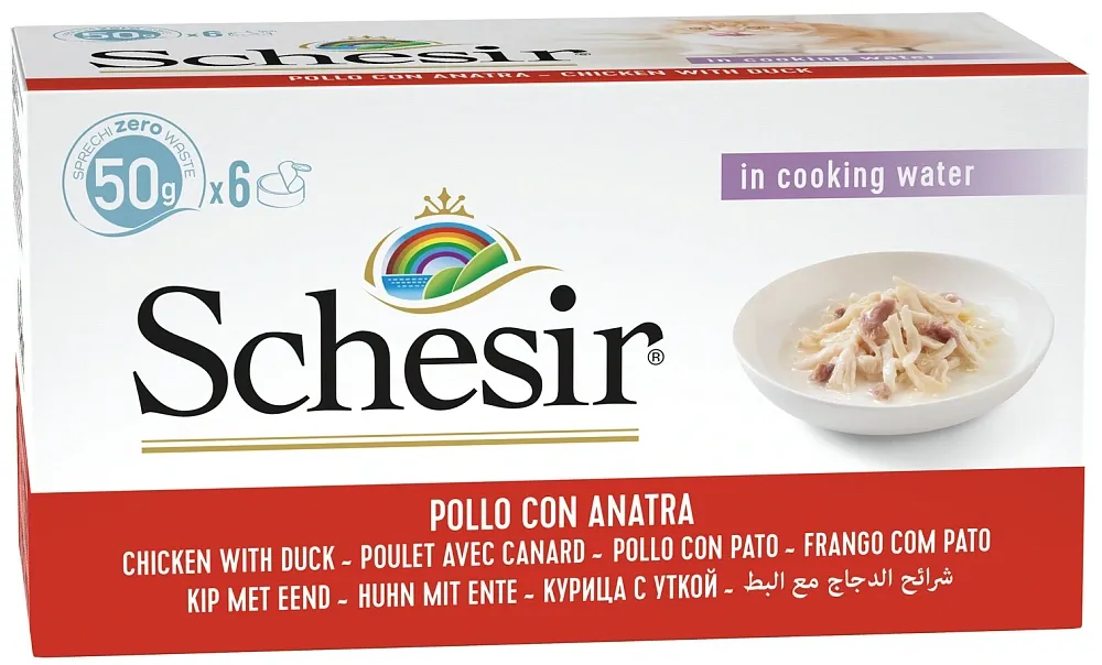 Schesir Chicken Duck Box (Курица с уткой), 6 шт х 50 г