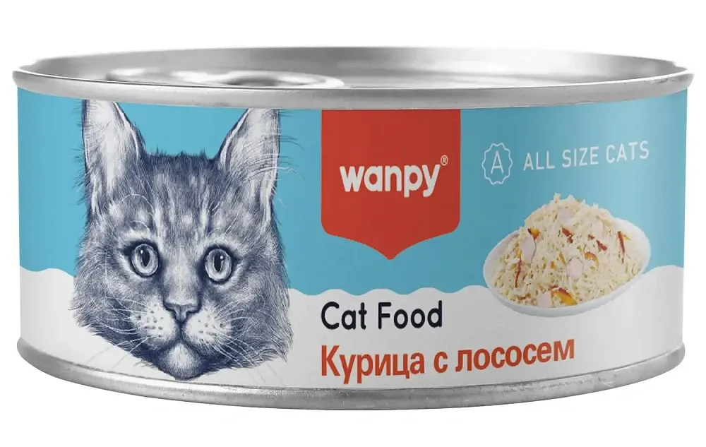 Wanpy Cat Консервы Курица с лососем
