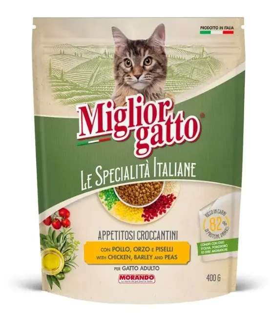Miglior gatto Le Specialità Italiane Adult (Курица, ячмень, горох), 400 г