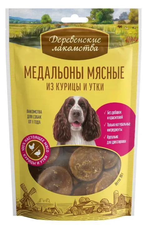 Деревенские лакомства Медальоны мясные из курицы и утки