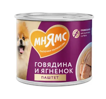 Мнямс Паштет из говядины и ягненка для собак Здоровые суставы