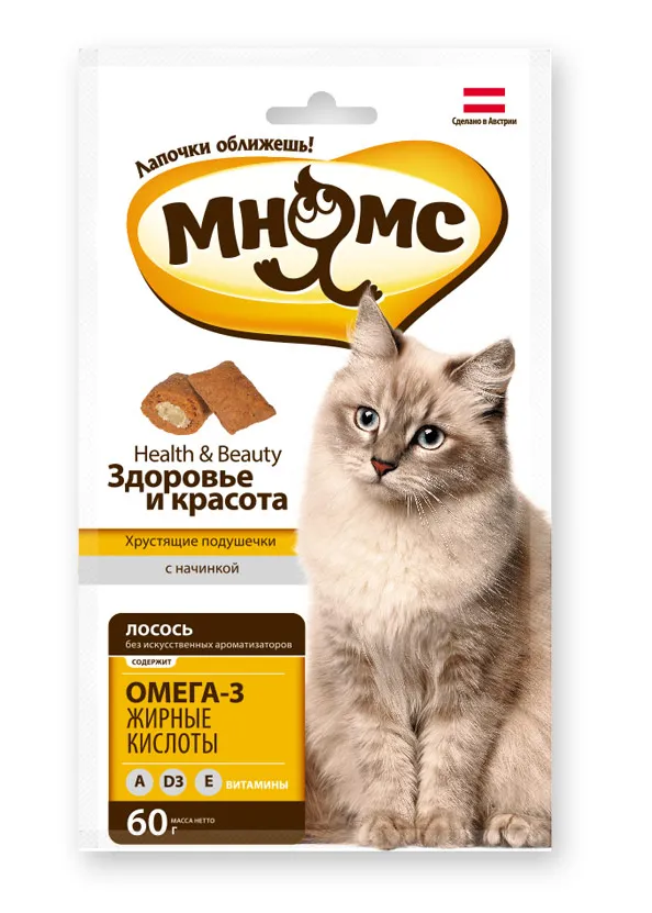 Мнямс Хрустящие подушечки "Здоровье и красота" 60 г