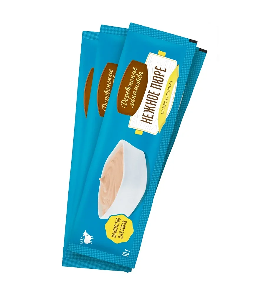 Деревенские лакомства для собак Нежное пюре из мяса ягненка