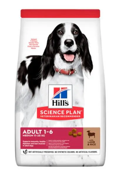 Корм Hill's Science Plan для собак средних пород для поддержания иммунитета (ягненок, рис)