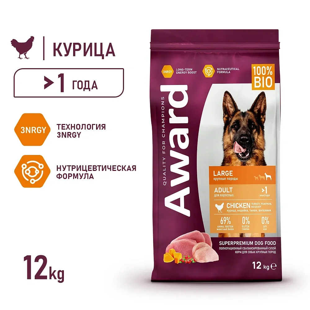 Award Adult Large Dog (Курица, индейка)