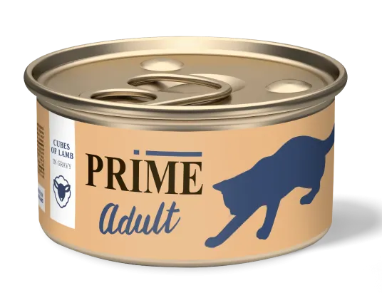 Prime Adult Консервы (Кусочки из ягненка в соусе) для кошек
