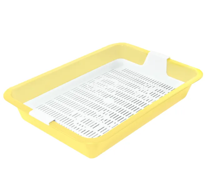 Gamma Туалет c сеткой мини Барсик, 325х235х60 мм для котов, желтый