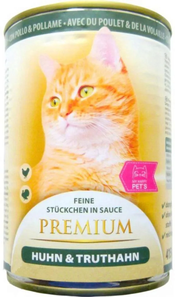 My Happy Pets Premium Консервы для кошек (Курица, индейка), 415 г