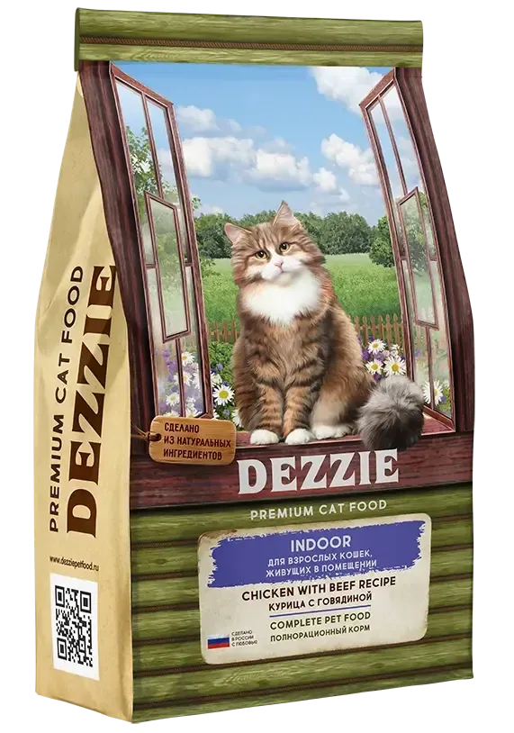 Dezzie Indoor Adult Cat (Курица, говядина)