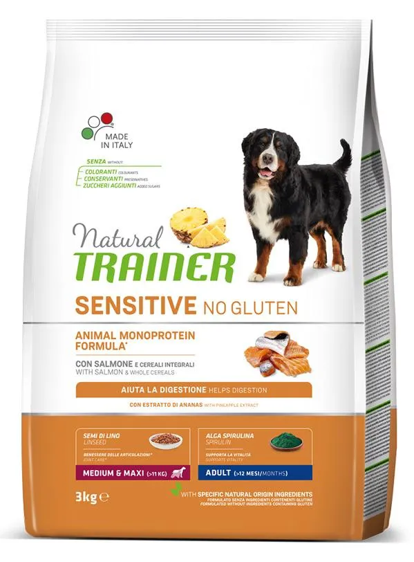 Trainer Natural Sensitive No Gluten Medium&Maxi Adult (Лосось)