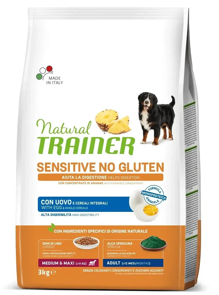 Trainer Natural Sensitive No Gluten Medium&Maxi Adult (Яйцо)