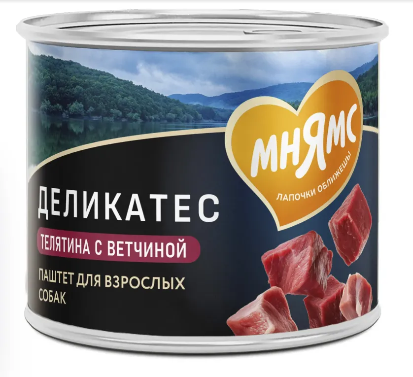Мнямс Паштет для собак (Телятина с ветчиной)