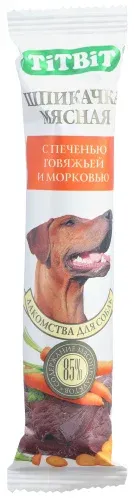 ТИТБИТ Шпикачка с печенью говяжьей и морковью