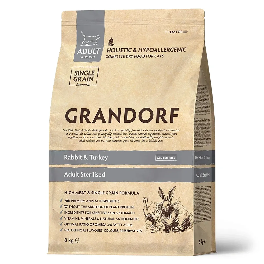 Grandorf Adult Sterilized (Кролик, индейка)