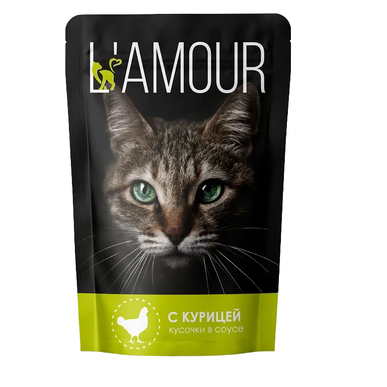 L’AMOUR для кошек с курицей в соусе