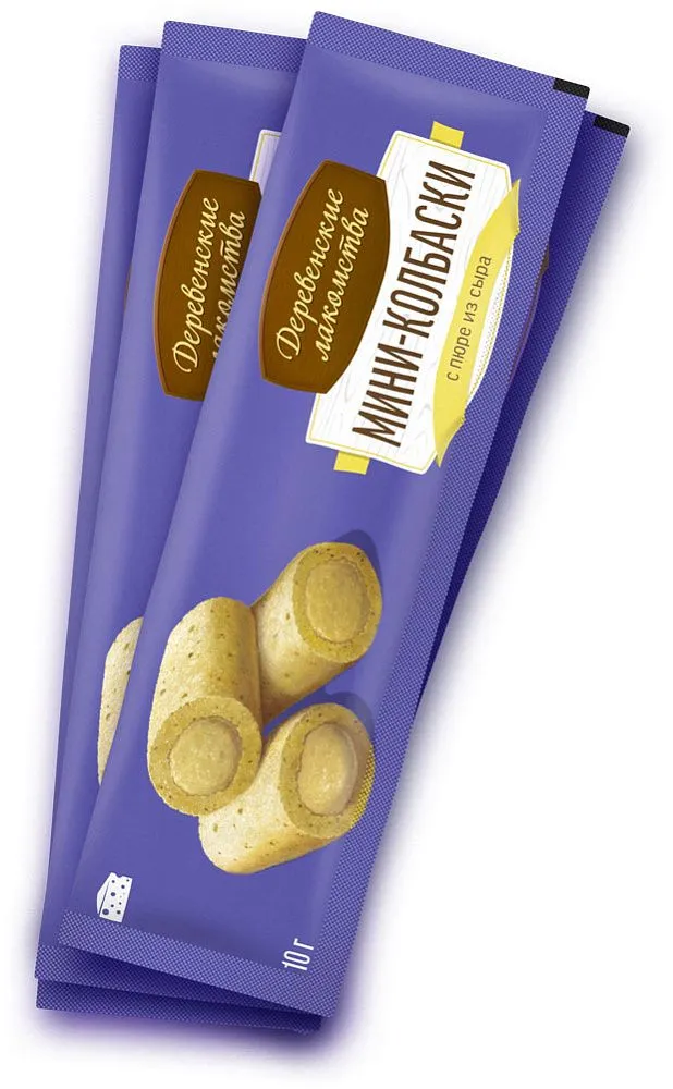 Мини-колбаски с пюре из сыра для кошек