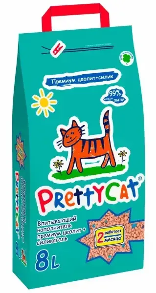 PrettyCat Наполнитель глиняный с део-кристаллами Premium