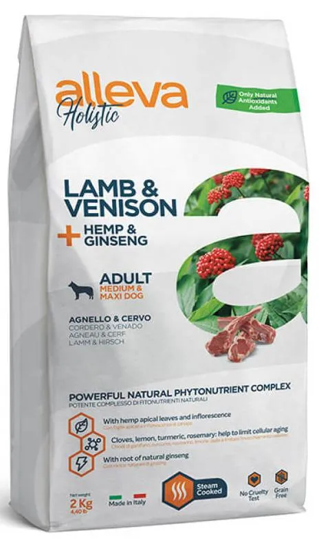 Alleva Holistic Adult Medium & Maxi (Ягненок, оленина)