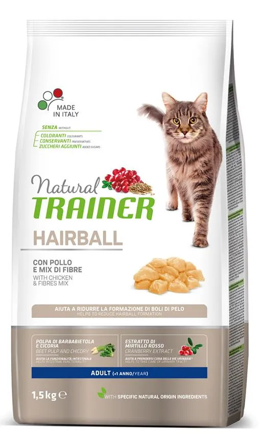 Корм Trainer Natural Adult Hairball (Курица) для кошек