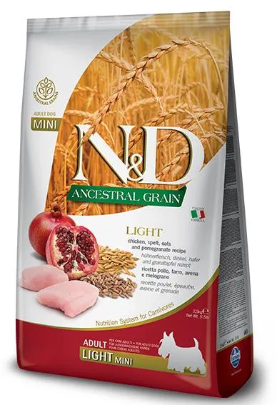 Farmina N&D Ancestral Grain Light Adult Mini (Курица и гранат)