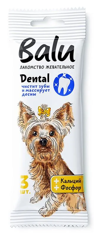 BALU Лакомство для собак малых и средних пород, с кальцием и фосфором