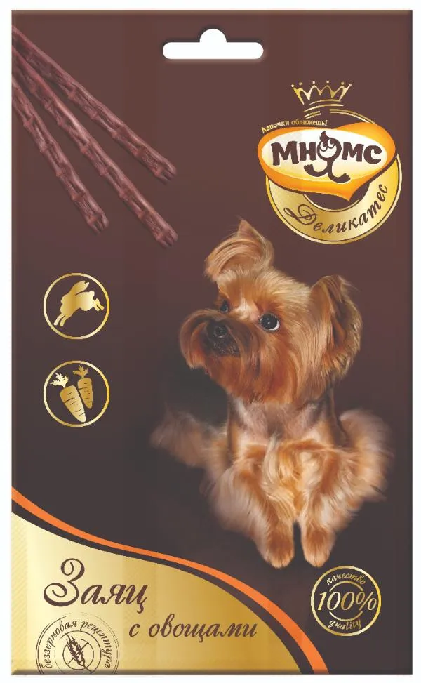 Мнямс Лакомые палочки с зайцем и овощами