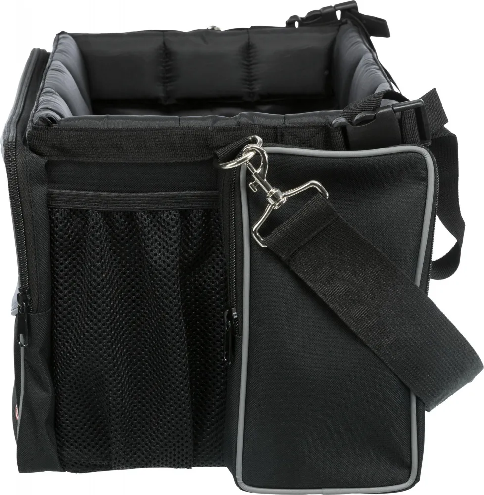 Trixie Сумка-переноска для велоперевозки на руль, серо-черная