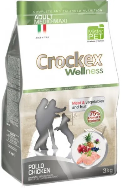 Crockex Wellness Adult Dog Medium/Maxi (Курица и рис), 12 кг