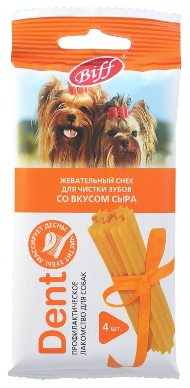 ТИТБИТ Жевательный снек DENT со вкусом сыра, 40 г