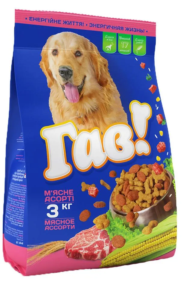 Гав! для взрослых собак (Мясное ассорти)