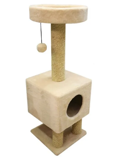 Cat House Когтеточка "Домик на ножках", 105 см, сизаль