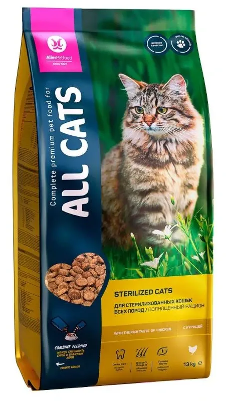 All Cats для стерилизованных кошек (Курица)