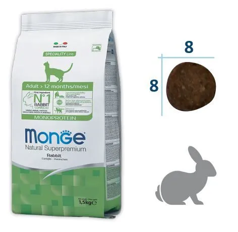 Корм Monge Cat Monoprotein Adult (Кролик) для кошек