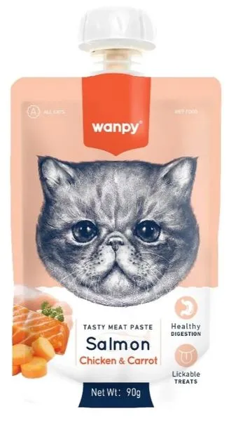 Wanpy Cat Мясное пюре из лосося