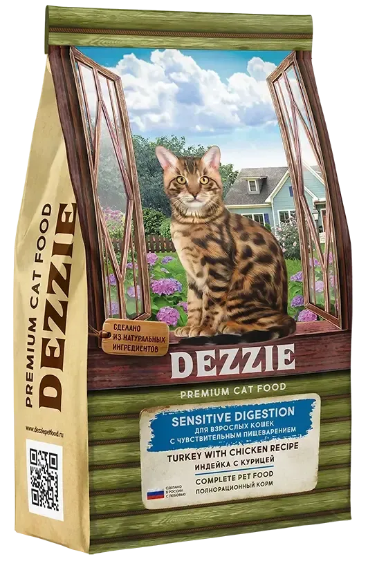 Dezzie Sensitive Digestion Cat (Индейка, курица)