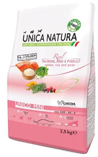 Unica Natura Unico Mini (Лосось, рис и горох) 800 г