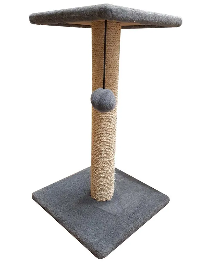 Cat House Когтеточка - столбик с полкой, 70 см, сизаль