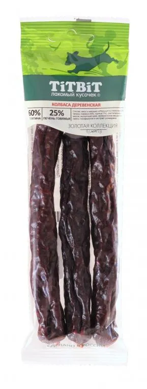 ТИТБИТ Колбаса Деревенская для собак